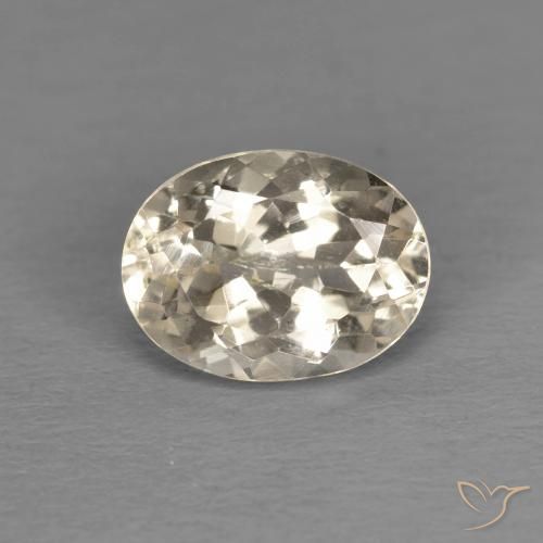 1.26ct Naturale Dorato chiaro Morganite, Ovale, VS