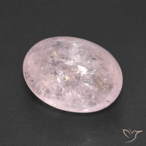 Morganite Rosa chiaro naturale da 7.61 ct, Ovale, Traslucido
