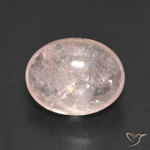 6.61ct Naturale Rosa Corallo Chiaro Morganite, Ovale, Traslucido