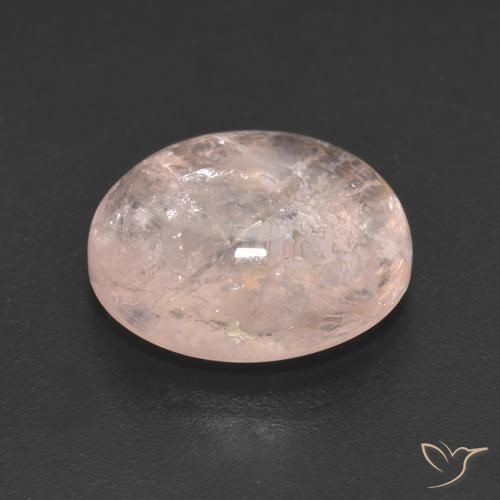 Morganite Rosa Corallo Chiaro naturale da 6.61 ct, Ovale, Traslucido