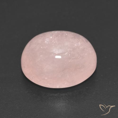 Morganite Rosa Corallo Chiaro naturale da 6.17 ct, Ovale, Traslucido