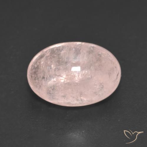 3.97ct Naturale Rosa corallo Morganite, Ovale, Traslucido