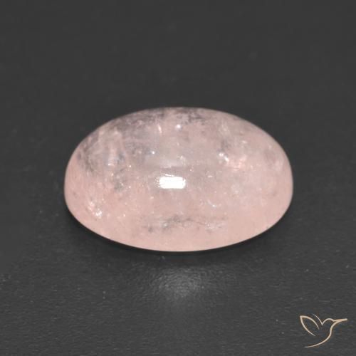 Morganite Rosa corallo naturale da 3.97 ct, Ovale, Traslucido