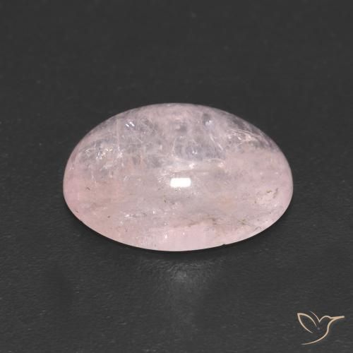 Morganite Rosa corallo naturale da 4.01 ct, Ovale, Traslucido