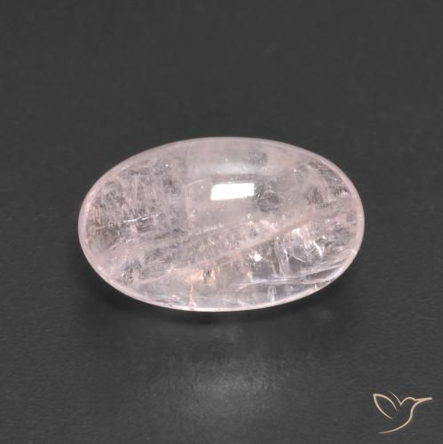 3.16ct Naturale rosa fenicottero Morganite, Ovale, Trasparente