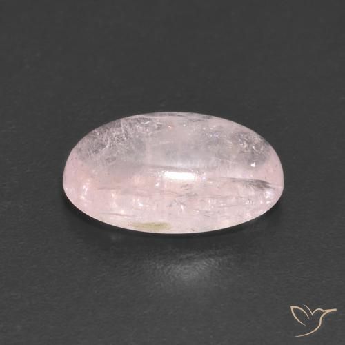 Morganite rosa fenicottero naturale da 3.16 ct, Ovale, Trasparente