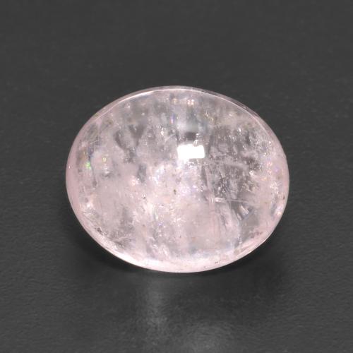 Morganite rosa fenicottero naturale da 3.77 ct, Taglio ovale, Trasparente