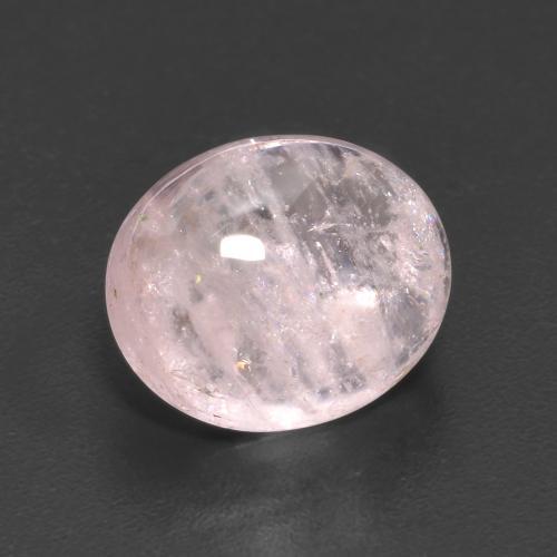 Morganite rosa fenicottero naturale da 3.77 ct, Taglio ovale, Trasparente