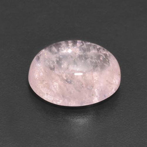Morganite rosa fenicottero naturale da 3.77 ct, Taglio ovale, Trasparente