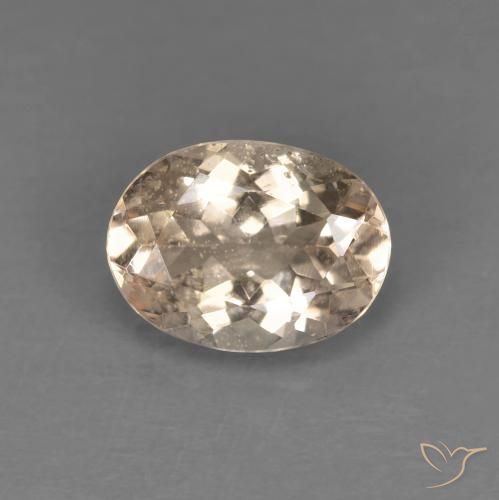 1.10ct Naturale Arancione chiaro Morganite, Ovale, VS