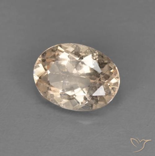 Morganite Arancione chiaro naturale da 1.10 ct, Ovale, VS