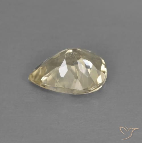 Morganite Dorato chiaro naturale da 0.90 ct, Forma a pera, VS