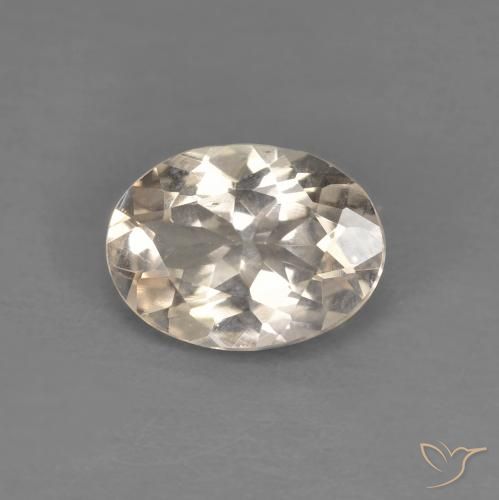 0.92ct Naturale Dorato chiaro Morganite, Ovale, VS