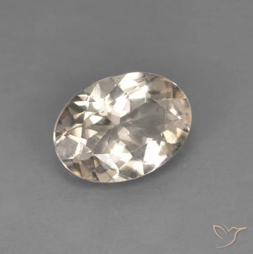 Morganite Dorato chiaro naturale da 0.92 ct, Ovale, VS