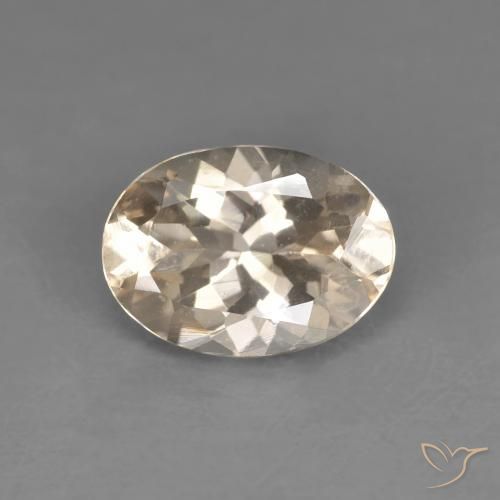 1.08ct Naturale Arancione chiaro Morganite, Ovale, VVS-VS