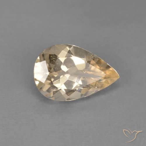 1.02ct Naturale Arancione chiaro Morganite, Forma a pera, VVS-VS