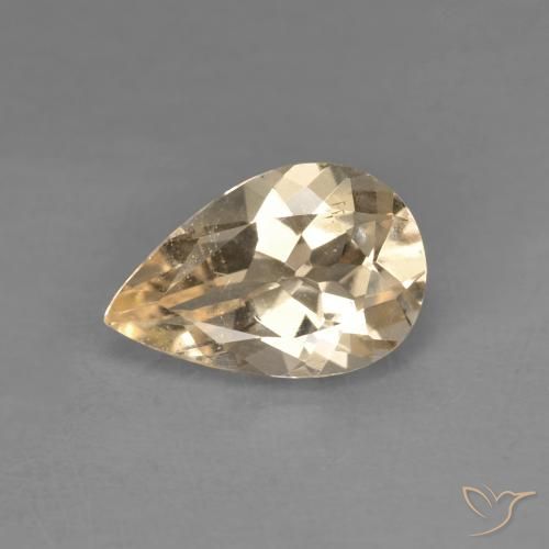 Morganite Arancione chiaro naturale da 1.02 ct, Forma a pera, VVS-VS