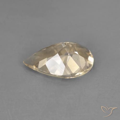 Morganite Arancione chiaro naturale da 1.02 ct, Forma a pera, VVS-VS