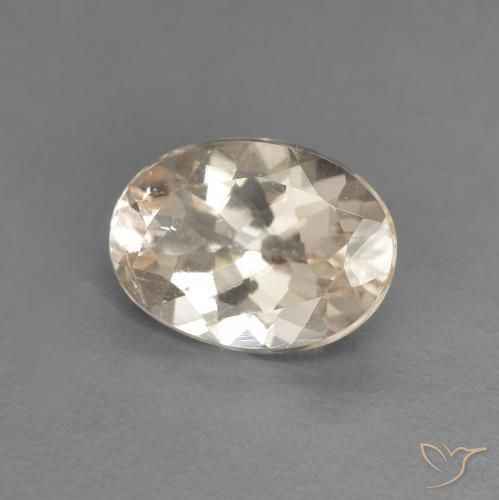 Morganite Dorato chiaro naturale da 1.07 ct, Ovale, VVS-VS