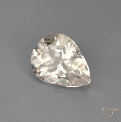 Morganite Dorato chiaro naturale da 0.89 ct, Forma a pera, VVS-VS