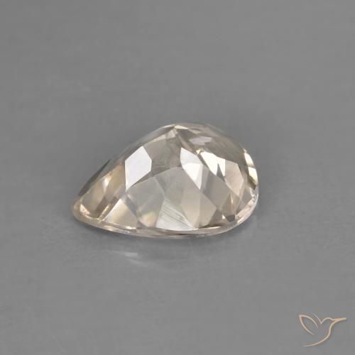 Morganite Dorato chiaro naturale da 0.89 ct, Forma a pera, VVS-VS