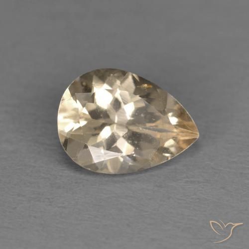 0.98ct Naturale Oro Morganite, Forma a pera, VS