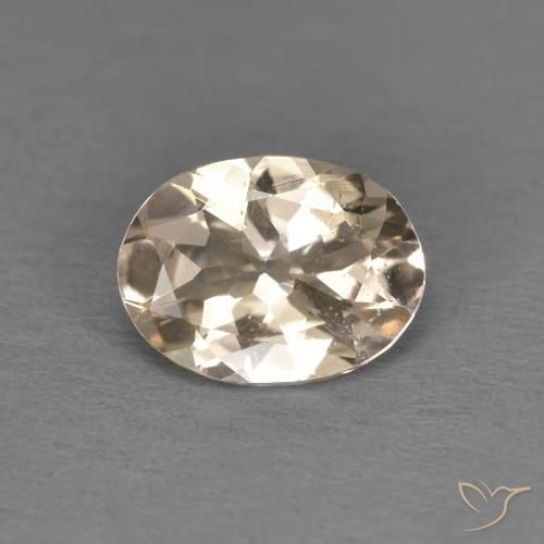 1.02ct Naturale Light Neutral Orange Morganite, Ovale, VS