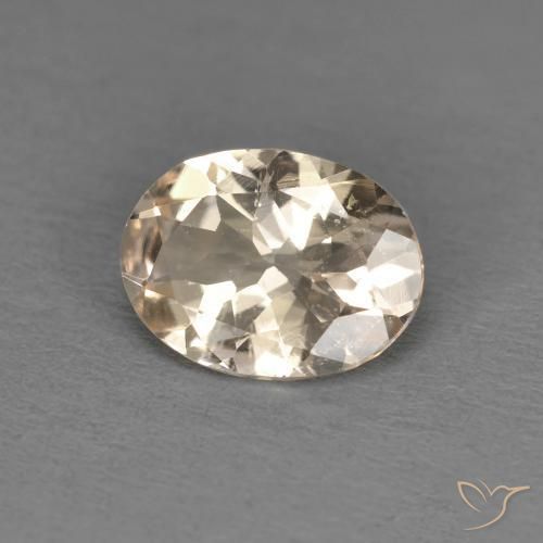 Morganite Light Neutral Orange naturale da 1.02 ct, Ovale, VS
