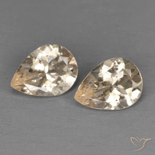 1.52ctw Naturale Light Neutral Orange Morganite, Forma a pera, VS