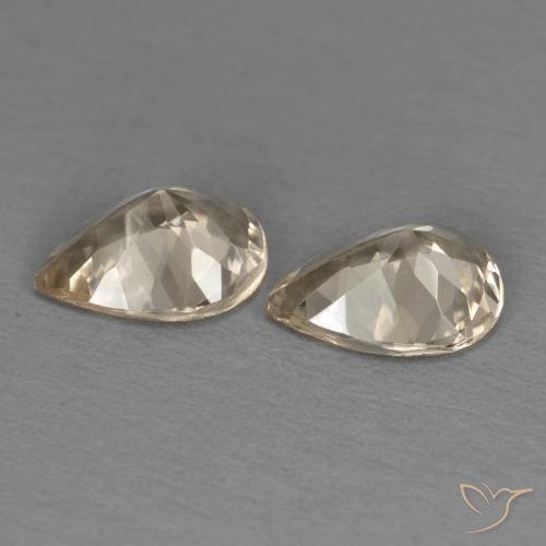 Gemme di Morganite Light Neutral Orange naturale da 1.52 ct, Forma a pera, VS