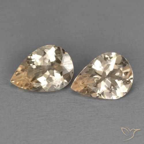 1.85ctw Naturale Arancione chiaro Morganite, Forma a pera, VS