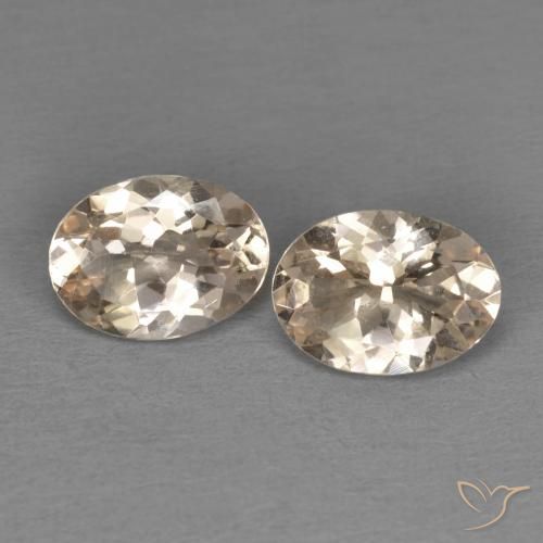 1.67ctw Naturale Light Neutral Orange Morganite, Ovale, VS