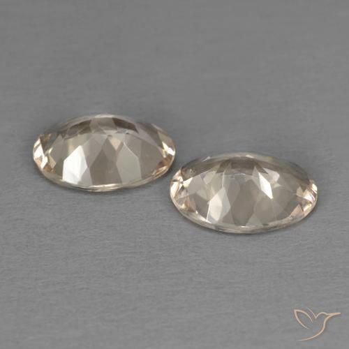 Gemme di Morganite Light Neutral Orange naturale da 1.67 ct, Ovale, VS