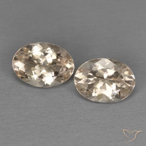 1.79ctw Naturale Arancione chiaro Morganite, Ovale, VVS-VS