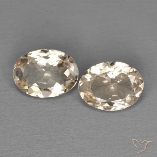 1.68ctw Naturale Arancione chiaro Morganite, Ovale, VVS-VS