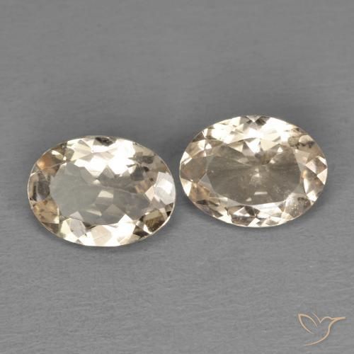 Gemme di Morganite Arancione chiaro naturale da 1.68 ct, Ovale, VVS-VS