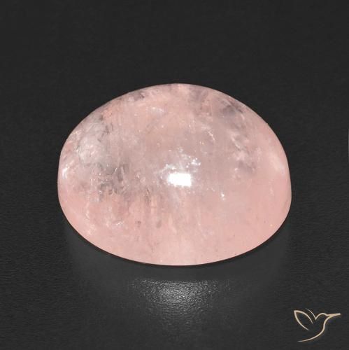 Morganite rosa fenicottero naturale da 6.33 ct, Ovale, Trasparente