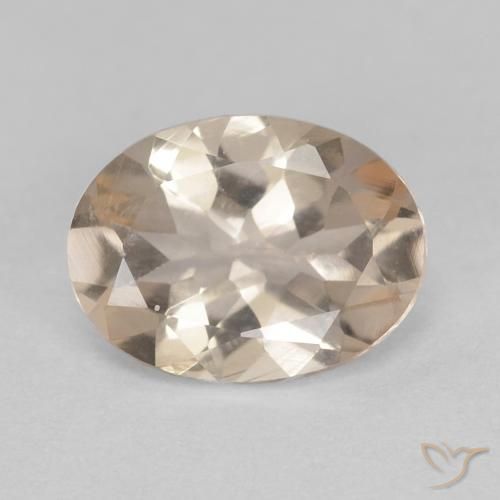 Morganite naturale arancione da 0,93 ct, taglio ovale, VVS-VS