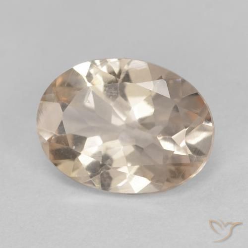 Morganite naturale arancione da 0,93 ct, taglio ovale, VVS-VS
