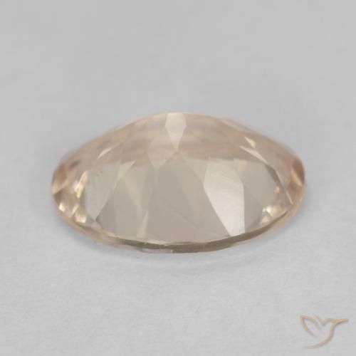 Morganite naturale arancione da 0,93 ct, taglio ovale, VVS-VS