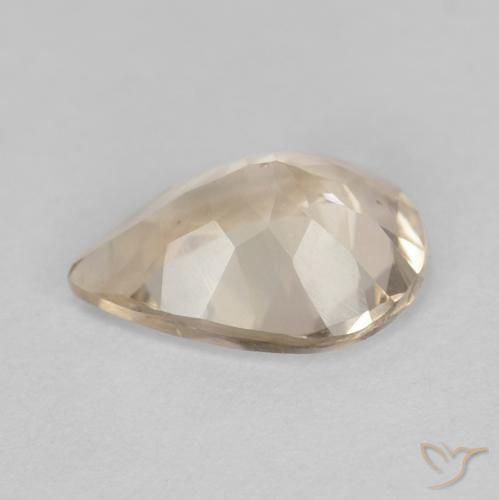 Morganite Dorato chiaro naturale da 0.85 ct, Forma a pera, VS