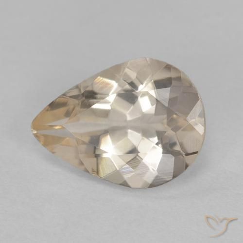 Morganite Arancione chiaro naturale da 0.78 ct, Forma a pera, VVS
