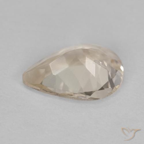 Morganite Arancione chiaro naturale da 0.78 ct, Forma a pera, VVS