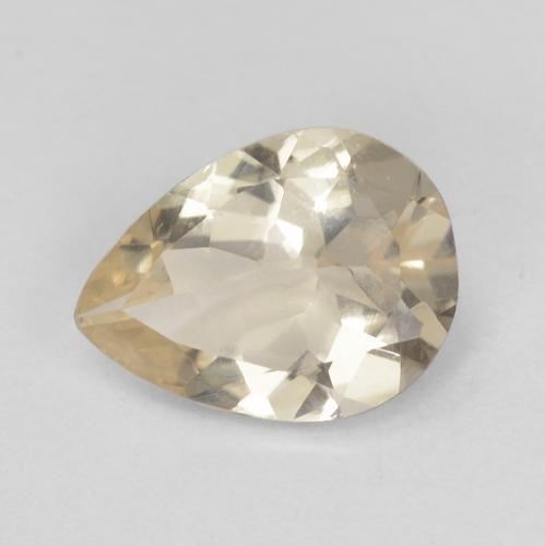 Morganite naturale dorato da 0,75 ct, taglio a pera, VVS