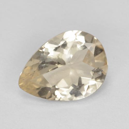 Morganite naturale dorato da 0,75 ct, taglio a pera, VVS