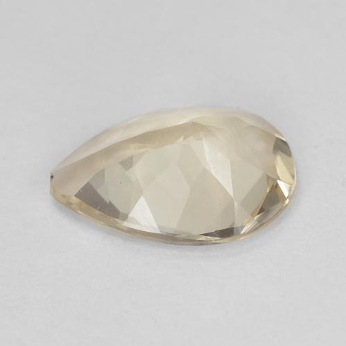 Morganite naturale dorato da 0,75 ct, taglio a pera, VVS
