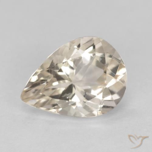 0.83ct Naturale Dorato chiaro Morganite, Forma a pera, VVS