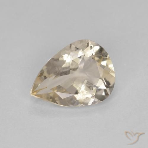 Morganite Dorato chiaro naturale da 0.83 ct, Forma a pera, VVS-VS