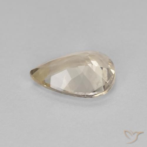 Morganite Dorato chiaro naturale da 0.83 ct, Forma a pera, VVS-VS