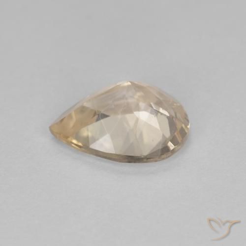 Morganite Dorato chiaro naturale da 0.84 ct, Forma a pera, VS